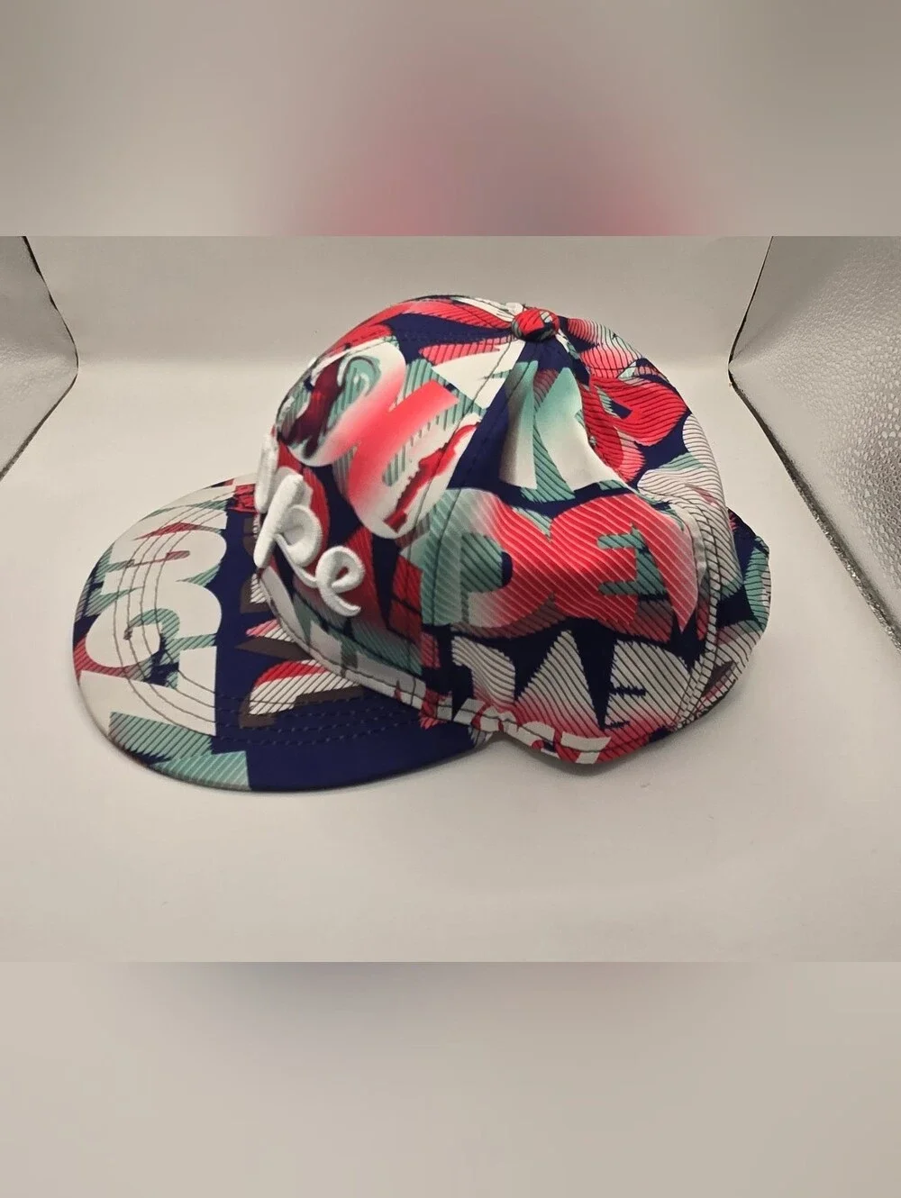 DOPE Multicolor Graffiti Print Snapback Hat Flat Brim Streetwear Cap. #690